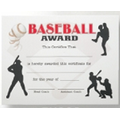 Stock Baseball Certificate